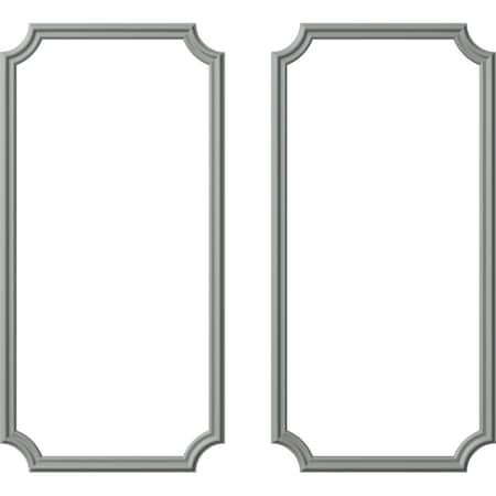 Ekena Millwork 24-in. W x 48-in. H Seville Panel Moulding Kit Double Panel PMLKSE24X48B